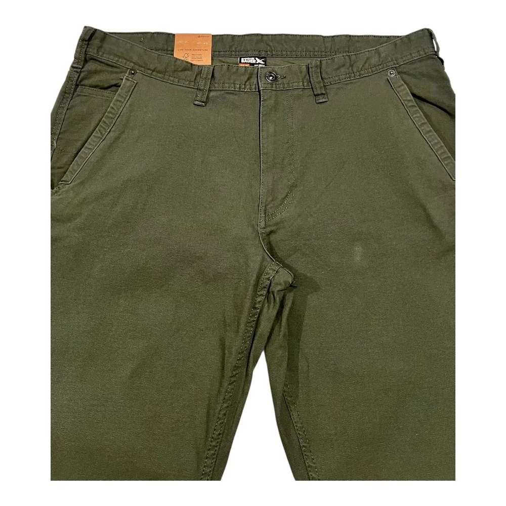 NWT Eddie Bauer Men's 38x34‎ Green Canvas Utility Workwear Pants Trousers
